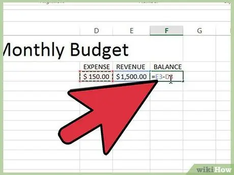 Pratite svoje račune u programu Microsoft Excel 9. korak