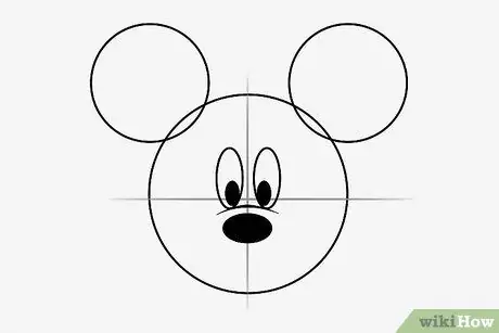 Menggambar Mickey Mouse Langkah 4