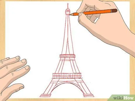 Menggambar Menara Eiffel Langkah 4