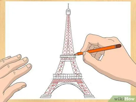 Menggambar Menara Eiffel Langkah 5