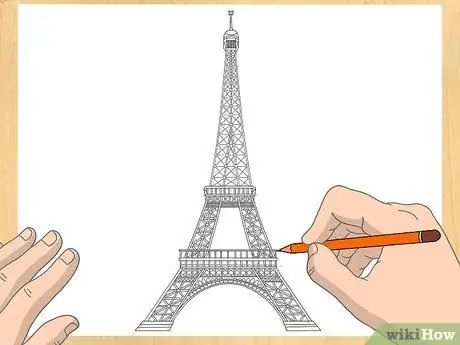 Desenați Turnul Eiffel Pasul 6