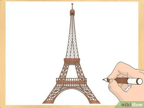 Lukis Menara Eiffel Langkah 7