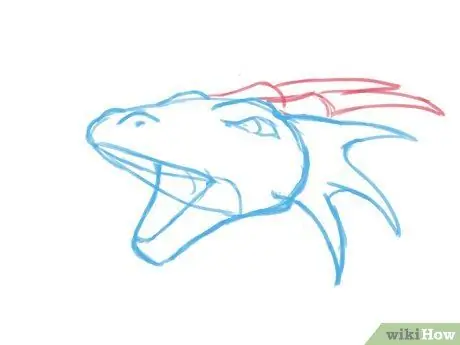 Draw a Dragon Head Step 17