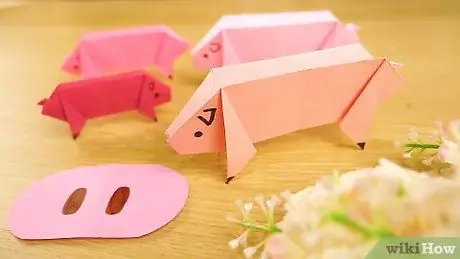 Faire un cochon en origami Étape 16