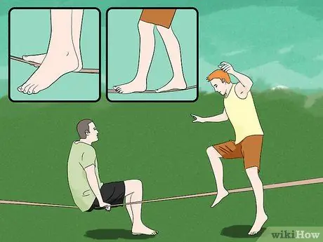 Slackline бойынша 14 -қадам