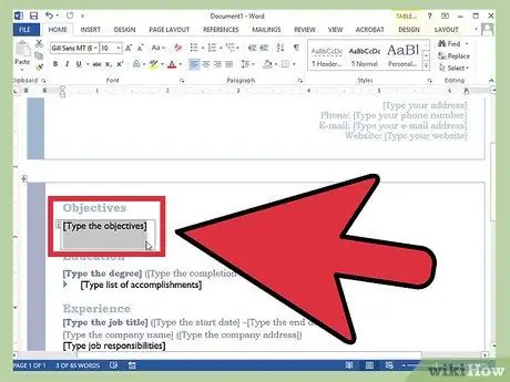 Créer un CV dans Microsoft Word Étape 12