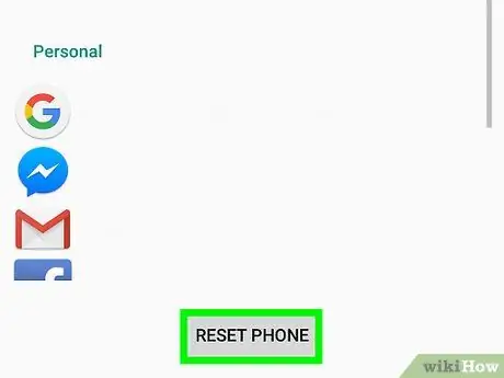 Restablecer su teléfono Android Paso 4