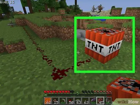 Susprogdinkite TNT „Minecraft“15 veiksme