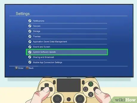 Actualitzeu el programari del sistema a PS4 Pas 4