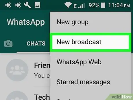 Sūtiet ziņojumu vairākiem kontaktpersonām vietnē WhatsApp 29. darbība