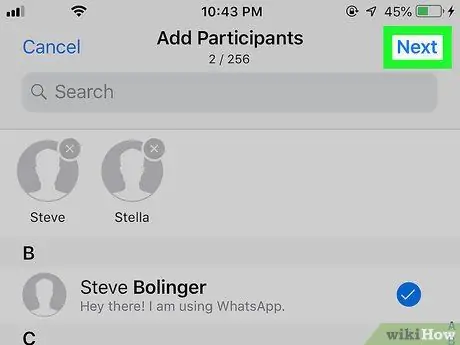 Stuur een bericht naar meerdere contacten op WhatsApp Stap 6