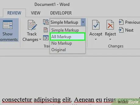 Redline dokumentu v aplikaci Microsoft Word Krok 5