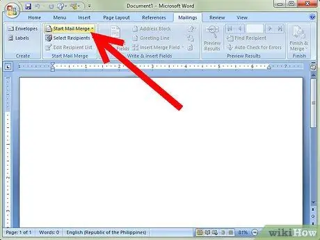 Mail Merge hauv Microsoft Word Kauj Ruam 1