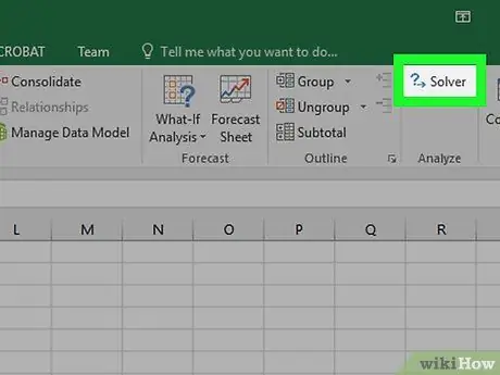 Krok 11 použite Riešiteľ v programe Microsoft Excel