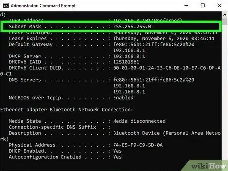 Nrhiav Koj Lub Subnet Mask Mask Kauj Ruam 3