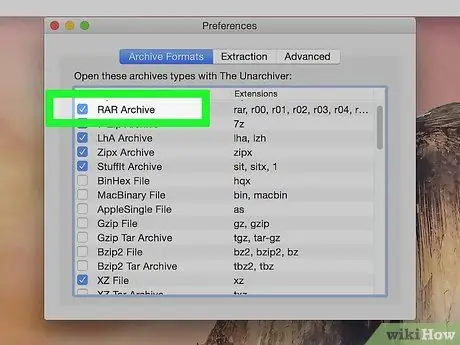 Mac OS X дээр RAR файлуудыг нээнэ үү 7 -р алхам