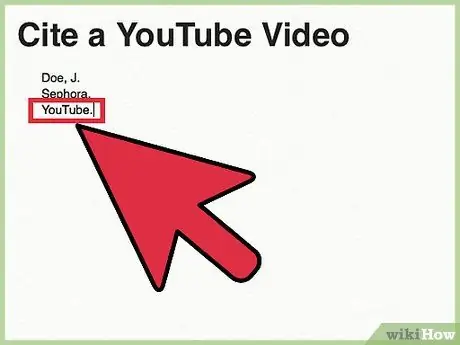 Cite a YouTube Video Step 1