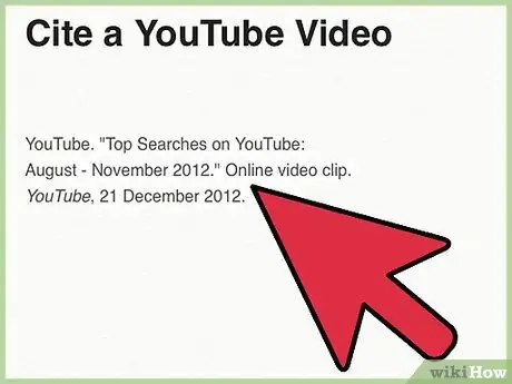 Cite a YouTube Video Step 10