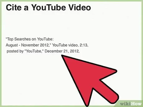 Cite um vídeo do YouTube, etapa 17
