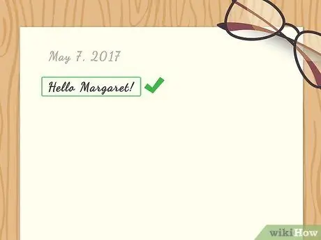 Skriv ett vänligt brev Steg 2