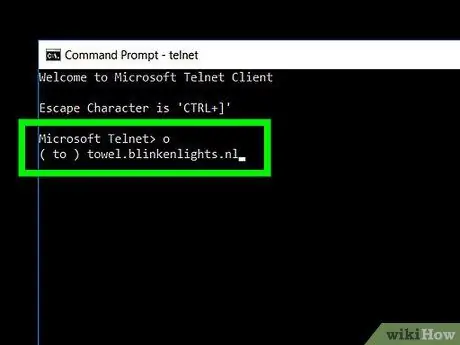 Tonton Star Wars di Command Prompt Langkah 10