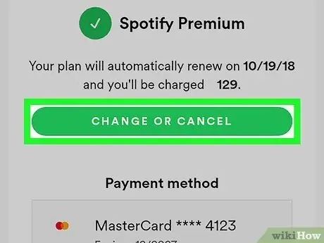 Avbryt Spotify Premium på Android Steg 6