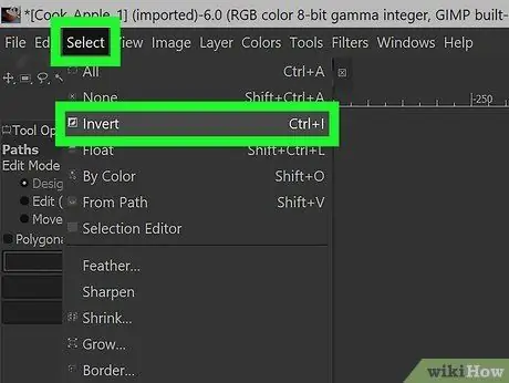 Eliminar un fondo con la herramienta de rutas de GIMP Paso 7