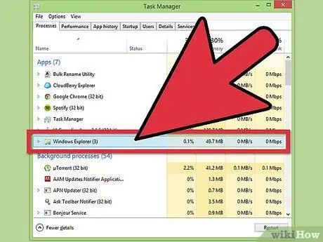 Rov pib dua Windows Explorer yam tsis rov pib kho lub computer Kauj Ruam 8