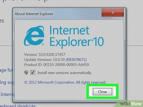 Oppdater Microsoft Internet Explorer Trinn 12