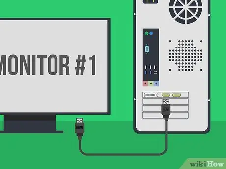 Etapa 5 para configurar dois monitores de computador