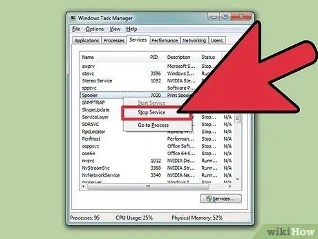 Atureu la colada de la impressora en un ordinador Windows Pas 17