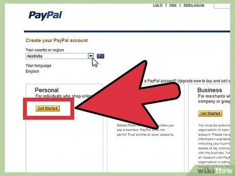 Odprite račun za PayPal 4. korak