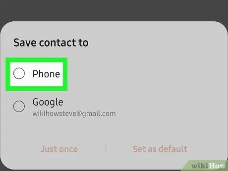 Ajouter un contact Android Étape 3