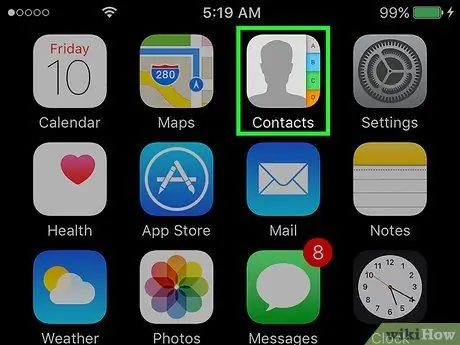 إضافة جهة اتصال على iPhone الخطوة 1