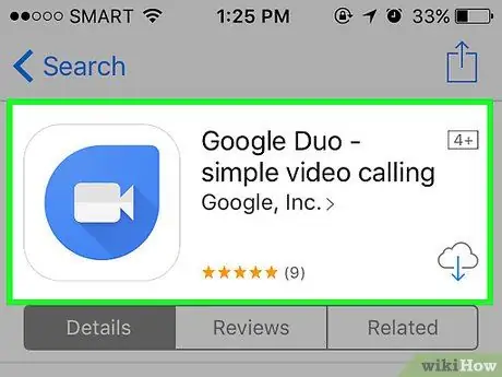 Используйте Google Duo, шаг 1