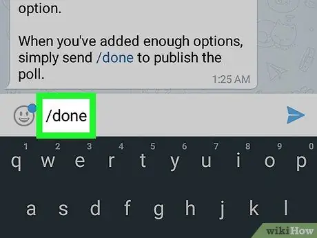 Skapa omröstning på Telegram på Android Steg 9