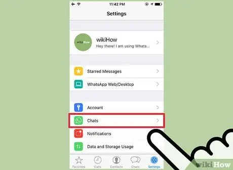 Effacer les données sur WhatsApp Étape 3