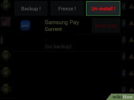 قم بإزالة تطبيق Samsung Pay الخطوة 4