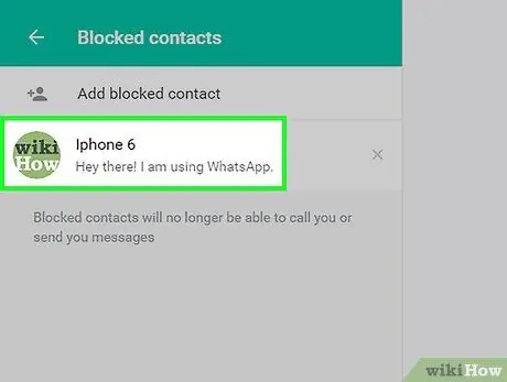 Desbloqueja els contactes al WhatsApp Pas 21