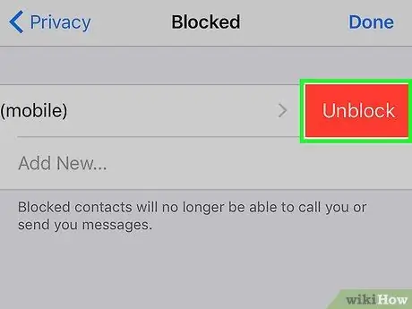 WhatsApp -da Əlaqələri blokdan çıxarın 7 -ci addım