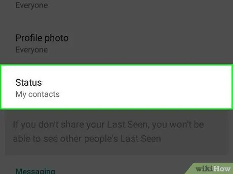 Zmień, kto może zobaczyć Twój status na WhatsApp Krok 5