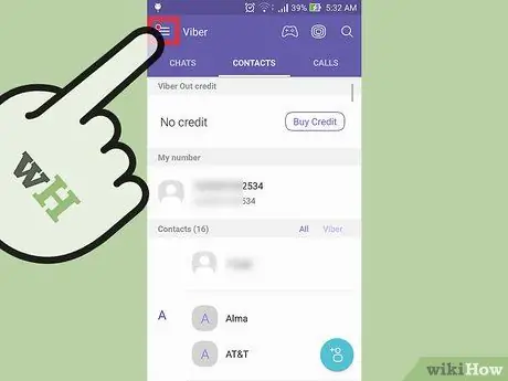 Chặn số điện thoại di động trong Viber Bước 2