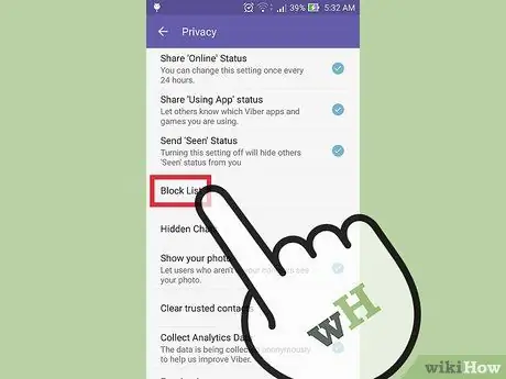 Sekat Nombor Mudah Alih di Viber Langkah 5