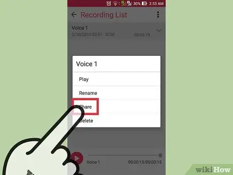 Regjistroni audio në një telefon celular Hapi 19