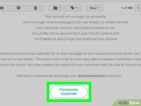 I-deactivate ang isang Kik Account Hakbang 20