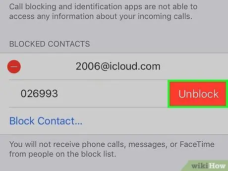 Unblock a Number on an iPhone Step 6