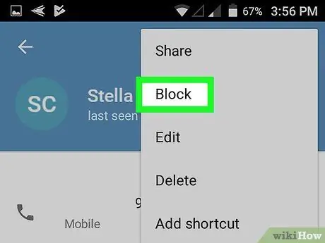 Android 7 -də Telegram Əlaqəsini bloklayın