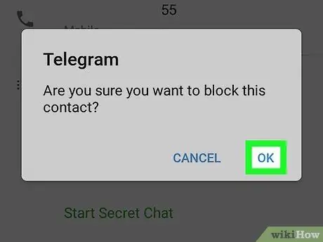 Android 8 -da Telegram aloqasini bloklash