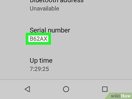 Cerqueu el número de sèrie del vostre telèfon mòbil sense desmuntar-lo Pas 9