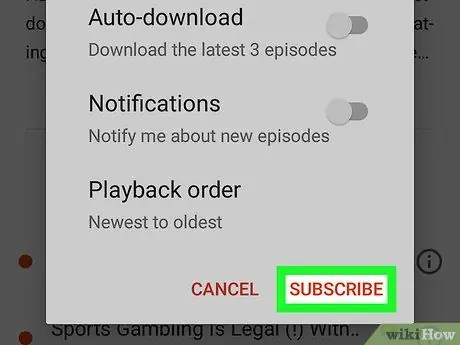 Dengarkan Podcast pada Android Langkah 8